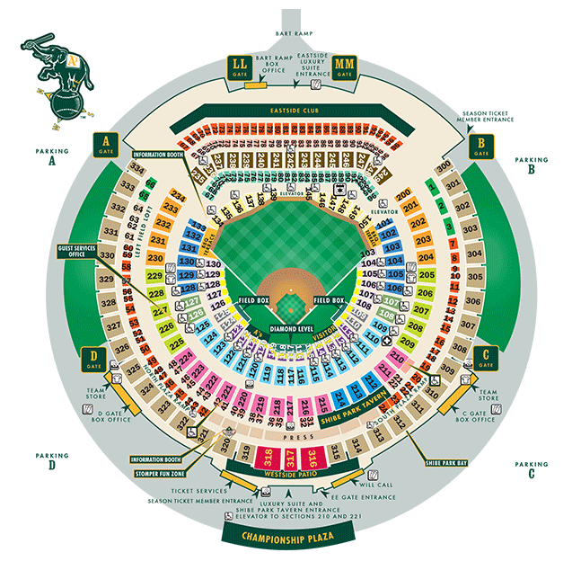 Oakland Athletics Seating Chart
